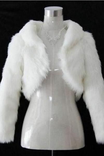 White Fur Jacket, Ivory Bride, Wedding Bolero, White Fur Coat, Winter Overcoat, Faux Fur Wrap, Bolero Wedding, Bolero Shrug, Bridal Shawl