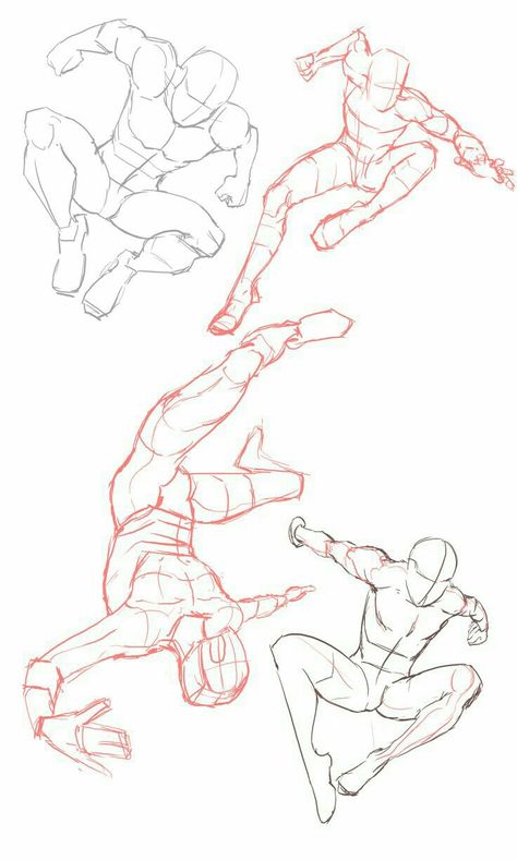 Spider Man Figure Drawing, Men Action Poses Figure Drawing, Fire Bending Poses Drawing, Spider Man Poses Drawing Base, Spider Man Anatomy Poses, Spider Man Art Base, Spider Man Anatomy Drawing, Dynamic Poses Leaning Forward, Spider Man Body Drawing