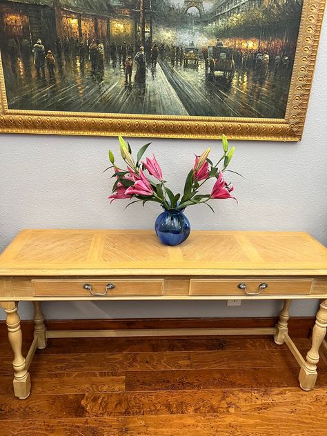 Mid Century Drexel heritage Entry Table Or Buffet Table . by VintageNUpcycledByB on Etsy Vintage Containers, Drexel Heritage, Homemade Candles, Entry Table, Angel Figurines, Buffet Table, Coffee And End Tables, Antique Items, Antique Furniture