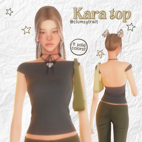 KARA TOP | Patreon Sims 4 Custom Content Swimwear, Sims 4 Cc Off The Shoulder Top, Sims 4 Stomach Overlay, Sims 4 Tuxedo, Vivienne Westwood Sims 4 Cc, Sim4 Clothing, Sims 4 Pajamas Cc, Sims 4 Shoe Cc, Lotes The Sims 4