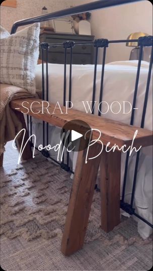 Facebook How To Make A Wooden Bench, Noodle Bench Diy, Diy Noodle Bench, Noodle Bench, Build Bench, The Sassy Barn, Diy Noodles, Counter Height Bench, Bench Legs