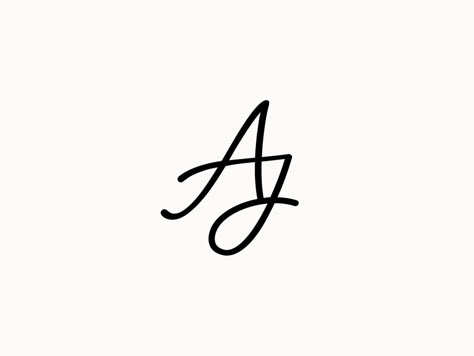 AJ Monogram Logo by Rory J Snow Aj Monogram, Letter A, Monogram Logo, Handwriting, Monogram, Design