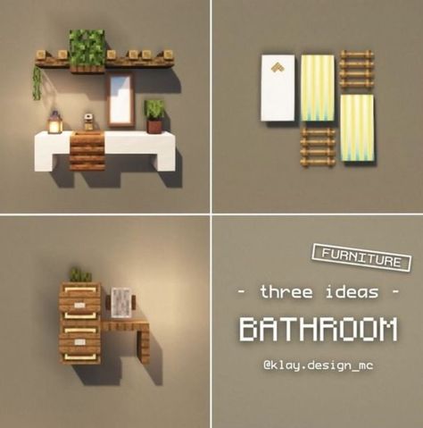 Minecraft Bathroom, Minecraft House Decor, Minecraft House Interior, Case Minecraft, Minecraft Decoration, Rumah Minecraft Sederhana, Minecraft Interior, Minecraft Interior Design, Bangunan Minecraft