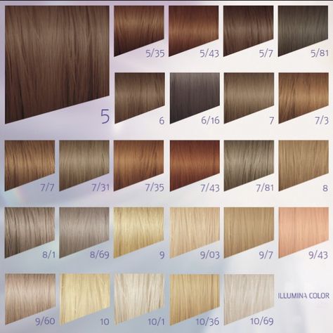 Illumina Color Chart Wella Hair Color Chart, Wella Toner Chart, Wella Illumina Color, Wella Toner, Wella Illumina, Wella Hair Color, Hair Toner, Hair Color Formulas, Hair Color Chart