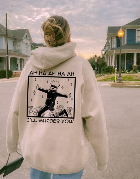 This vintage Gojo Satoru hoodie is the perfect anime lover and jujutsu kaisen hoodie. It can be a gift for him or a gift for her. Everyone needs a cozy go-to hoodie to curl up in, so go for one that's soft, smooth, and stylish. It's the perfect choice for cooler evenings! Each hoodie is carefully printed with a hand-drawn illustration and will withstand many washings. To make you feel extra comfy we only use super soft hoodie made from clouds and kissed by baby seals 🦭💋. + Perfect Gift 🎁: Whe Jujutsu Kaisen Hoodie, Gojo Merch, Gojo Hoodie, Jujutsu Kaisen Merch, Toothless And Stitch, Baby Seal, Anime Sweatshirt, Stylish Hoodies, Anime Lover