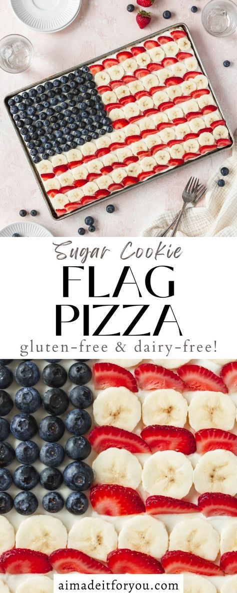 American Flag Fruit Pizza, 4th Of July Fruit Pizza, American Flag Dessert, Flag Fruit Pizza, Fruit Flag, Fruit Pizza Cookies, Flag Desserts, 4th Of July Fruit, Fruit Pizza Frosting