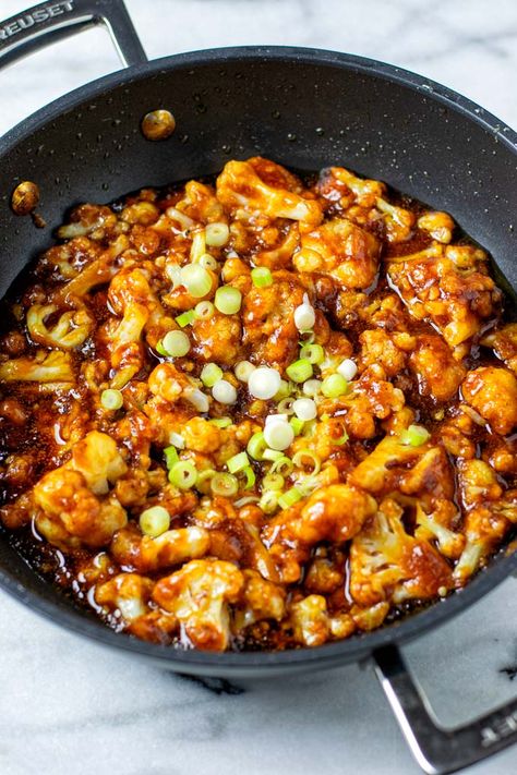 Easy to make and taste so good: this Sweet and Sour Cauliflower is a keeper that the whole family will eat. Serve alone or with rice, so yummy. #vegan #dairyfree #vegetarian #glutenfree #contentednesscooking #dinner #lunch #mealprep #sweetandsourcauliflower Sweet And Sour Cauliflower, Contentedness Cooking, Vegan Summer Recipes, Whole Roasted Cauliflower, Vegan Lunch Recipes, Vegan Asian, Vegan Cauliflower, Sweet And Sour Sauce, Tasty Vegetarian Recipes