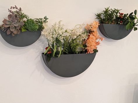 Wall Hanging Planters, Moon Planter, Circle Patio, Planters For Succulents, Wall Vase Decor, Hanging Wall Vase, Wall Planters Outdoor, Round Wall Hanging, Wall Plant Holder