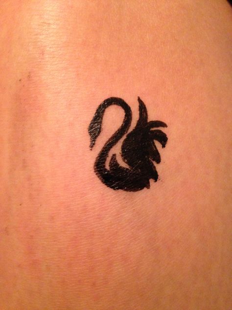 Swan tattoo Black Swan Tattoo Movie, Swan Tattoo Design For Women, Black Swan Tattoo, Black Swan Movie, Swan Tattoo, Baby Swan, Movie Tattoo, Cute Little Tattoos, Character References