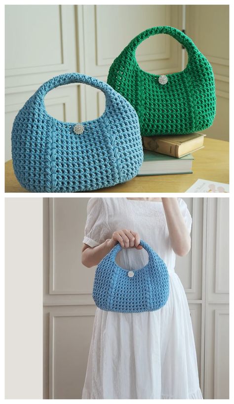 Crochet Net Hobo Bag Hobo Bag Crochet Pattern Free, Crochet Boho Bag Pattern Free Easy, Cheap Crochet Hobo Bag For Everyday Use, Handmade Crochet Hobo Bag For Everyday Use, Everyday Crochet Hobo Tote Bag, Crochet Hobo Bag Free Pattern, Natural Crochet Hobo Tote Bag, Handmade Bohemian Crochet Handheld Bag, Whimsical Crochet