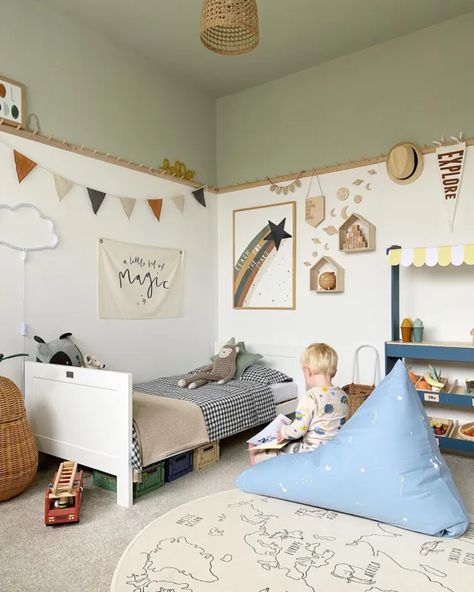 Shop The Looks – Pretty in Print Art Ltd Scandi Boys Bedroom, Calming Kids Bedroom, Toddler Room Colors, Scandi Kids Bedroom, Toddler Bedroom Ideas For Boys, Gender Neutral Toddler Room, Boy Room Ideas Toddler, Boys Toddler Bedroom, Big Boy Bedrooms Toddler