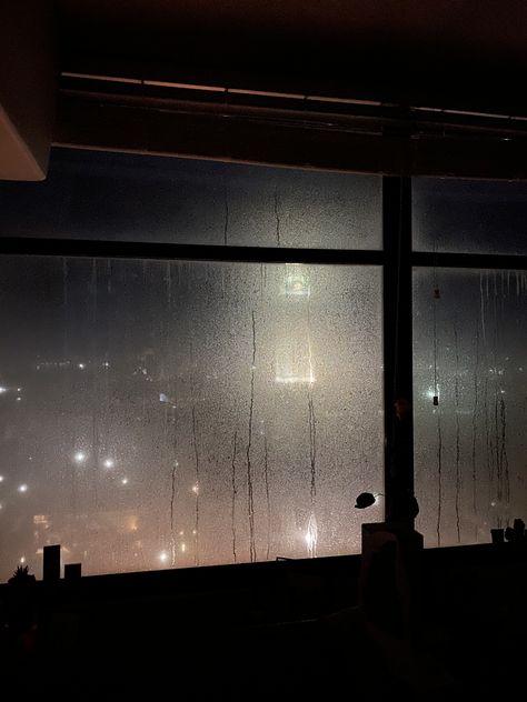 foggy rainy night rainy window raindrop university of texas at austin ut dorm room view ut tower aesthetic stay in bedtower lights Raining Window Aesthetic, Rainy Room Aesthetic Night, Rainy Night Window, Stormy Weather Aesthetic Window, Foggy Window Aesthetic, Rainy Night Bedroom Aesthetic, City View Apartment Night Window Rainy, Night View From Window, Rainy Night In Bed