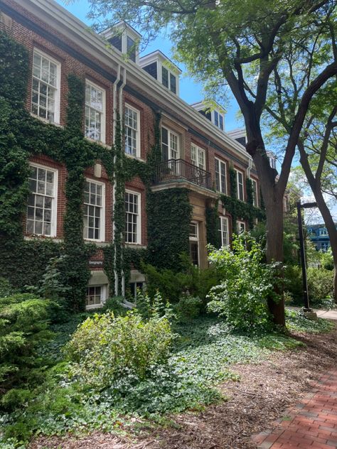 Beautiful brick building covered in Ivy English style building countryside Guelph University, American University, Brick Road, Old Bricks, Brick Walls, American Universities, Prayer Board, The Brick, Private School