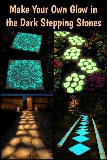 Garden Styling, Modern Yard, Pool Paradise, Garden Path Lighting, Path Lighting, Stepping Stones Diy, Diy Glow, Garden Benches, Garden Stepping Stones