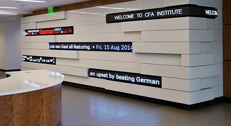 LED Ticker Displays for Stocks, Sports, and News | Rise Display Stock Ticker Display, Creative Photobooth, Led Display Board, Stock Ticker, Wayfinding Signage Design, Digital Sign, Mall Stores, Display Boards, Digital Signs