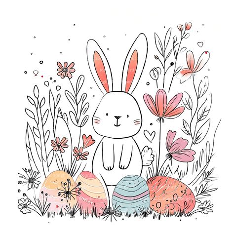 Exceptional value! This clipart collection features 12 exclusive Easter Bunny Drawings and you will receive all of them in the form of an instant digital download. This bundle is ideal for a wide range of creative projects, such as greeting cards, wall art or decor, invitations, junk journals, backgrounds, apparel, prints, mugs and social media posts - the possibilities are endless! Each clipart piece is an original artwork and can only be bought in my store. *WHAT YOU WILL GET* - You will get 12 high-resolution images in one or more easy to download ZIP files.  - The images are 4096 x 4096 pixels, JPG format.  - These files have a plain WHITE background and are NOT transparent.  - The preview images on this page have watermarks, but you will receive the original files without watermarks. Easter Bunny Drawings, Paper Crafts Easter, Bunny Drawings, Bunny Drawing, Crafts Easter, Drawing Clipart, Stationary Design, Easter Design, Watercolor Clipart