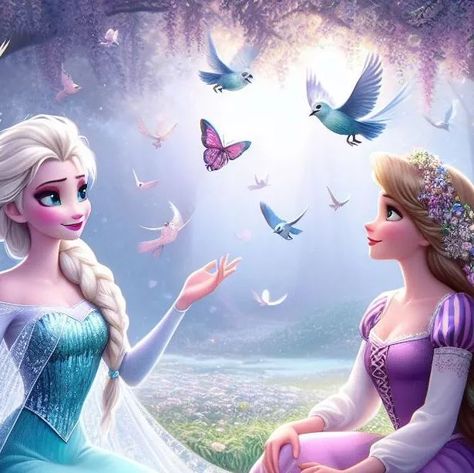 Elsa And Rapunzel, Disney Frozen Birthday Party, Frozen Hair, Frozen And Tangled, Play Makeup, Elsa Birthday, Disney Frozen Birthday, Floating Lanterns, Disney Princess Elsa