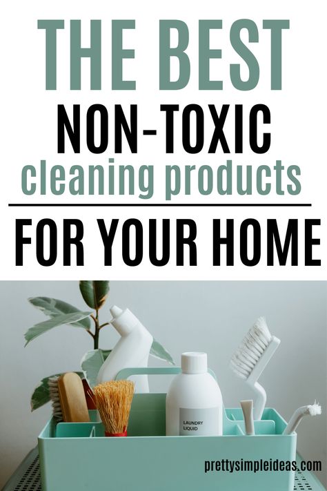 The Best Non-Toxic Cleaning Products For Your Home - Pretty Simple Ideas All Natural Cleaning Products, Natural Cleaning Supplies, Nontoxic Cleaning, Happy Homemaking, Natural Laundry Detergent, Natural Cleaning Solutions, Natural Cleaning Recipes, Toxic Cleaning Products, Natural Air Freshener