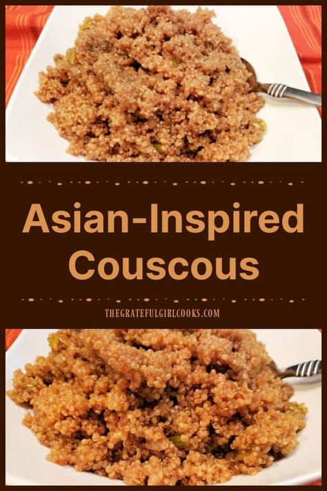 Asian Couscous Recipes, Couscous Sauce, Pearl Couscous Recipes, Making Couscous, Stir Fry Sauce Recipe, Asian Side Dishes, Soy Recipes, Couscous Recipes, Fry Sauce