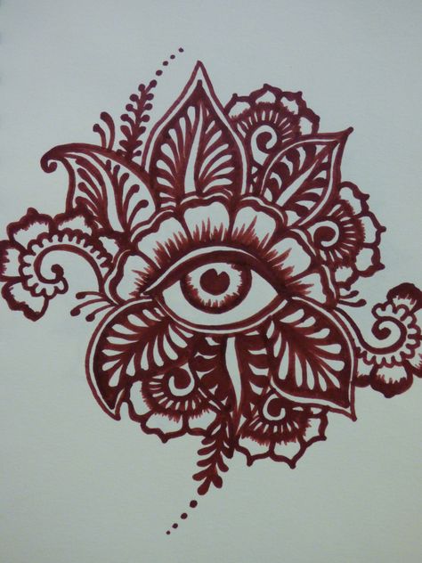 Henna Sketches Design, Henna Evil Eye Design, Evil Eye Henna Tattoo, Henna Designs Evil Eye, Eye Henna Tattoo, Henna Tattoo Designs Stencil, Trippy Henna Designs, Henna Eye Designs, Eye Henna Design