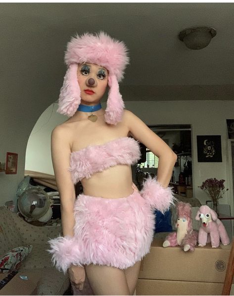 Marilyn Monroe Pink Dress Costume, Muppet Halloween Costumes, Poodle Halloween Costumes, Halloween Gate, Marilyn Monroe Pink Dress, Poodle Costume, Alien Fashion, Poodle Dress, Space Costumes