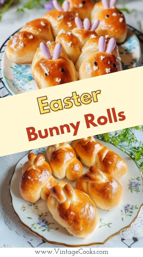 Want to make Easter extra special? These Easter Bunny Rolls are soft, fluffy, and shaped like cute bunnies—perfect for brunch. Bake a batch today! Easter Bunny Rolls, Bunny Rolls, Brunch Bake, Prepared Eggs, Cute Bunnies, Egg Whisk, Egg Wash, Rolls Recipe, Easter Recipes