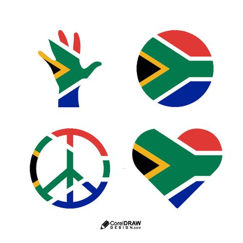 South African Flag, African Flag, Free Vectors, Free Templates, South African, Tips And Tricks, Graphic Resources, Vector Free, Stock Images