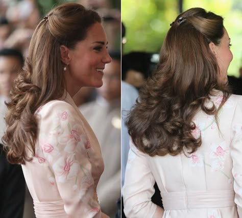 The Ultimate Guide to Claw Clips | HOWTOWEAR Fashion Kate Middleton Haircut, Amigurumi Bookmark, Banana Clip Hairstyles, Looks Kate Middleton, Kate Middleton Hair, Kate Middleton Wedding, Clip Hairstyles, Classic Hairstyles, Half Up Hair