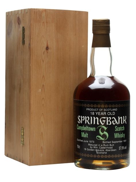 Springbank 1973 / 18 Year Old / Rum Butt Scotch Whisky : The Whisky Exchange Whiskey Room, Good Rum, Whisky Bar, Good Whiskey, Scotland Castles, Cigars And Whiskey, Scotch Whiskey, Single Malt Whisky, Malt Whisky