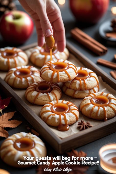 Delight in our gourmet candy apple cookies—a perfect fusion of crunchy cookie bliss and tangy, sweet apple flavor. Handcrafted with premium ingredients, these treats offer a gourmet experience that redefines dessert, making them ideal for autumn gatherings or any day you crave a special indulgence. Order now and savor the magic! 🍏✨

Call to Action:
Order Now & Taste the Magic
#GourmetCookies #CandyAppleCookies #FallTreats #SweetIndulgence #BakedWithLove Gourmet Candy Apples, Healthy Treats Recipes, Gourmet Candy, Apple Cookies, Gourmet Cookies, Crunchy Cookies, Quick Healthy Meals, Fall Treats, Candy Apple