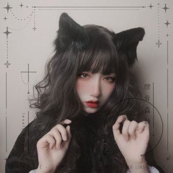 Animal Headdress, Kawaii Wig, Gothic Headdress, Lamb Ears, Face Practice, Ears Cosplay, Band Photoshoot, Kawaii Wigs, Puppy Time