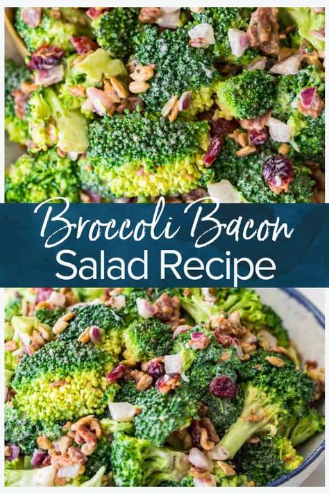 Broccoli Bacon Salad Recipe, Dump Ranch, Creamy Broccoli Salad Recipe, Broccoli Bacon Salad, Broccoli Salad With Bacon, Best Broccoli Salad Recipe, Creamy Broccoli Salad, Easy Broccoli Salad, Broccoli Bacon