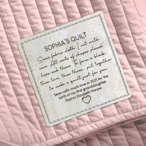 Quilt Label, Personalized Blanket Patch, Feminine Patch for Her, Quilt Name Patch, Made With Love by Custom Tag, Large Personalized Label - Etsy Personalised Blanket, Personalized Quilt Labels, Embroidered Quilt Labels, Custom Fabric Labels, Cork Sheet, Sewing Labels, Embroidered Quilts, Quilt Labels, Name Patches