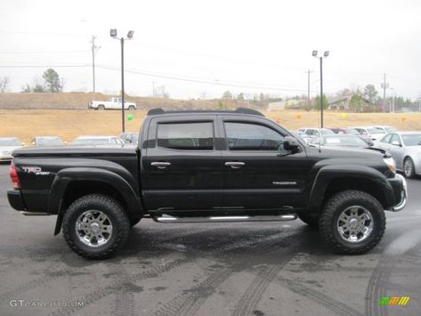 Black Sand Pearl 2006 Toyota Tacoma V6 TRD Sport Double Cab 4x4 Exterior Photo #43932674 2001 Tacoma, 2006 Toyota Tacoma, Toyota Tacoma Trd Sport, Toyota Tacoma Double Cab, Black Truck, 2004 Toyota Tacoma, Toyota Tacoma Trd, Extended Cab, Black Sand