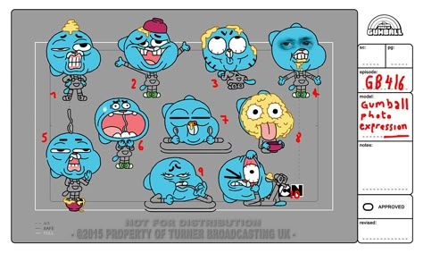 Lead Character Designer on The Amazing World Of Gumball Season 42014-2015 Gumball Darwin, Amazing Gumball, Expression Sheet, Character Model Sheet, Model Sheet, Cartoon Sketches, Anime Base, Game Concept Art, World Of Gumball