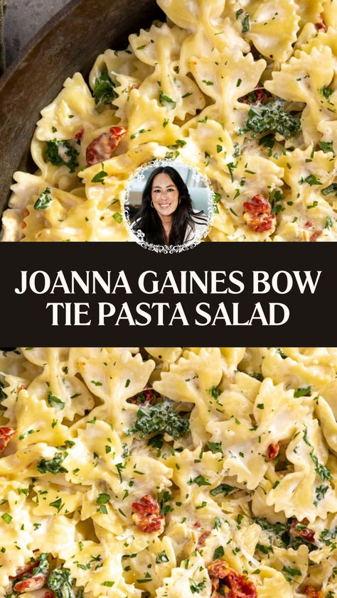 Joanna Gaines Bow Tie Pasta Salad Joanna Gaines Bowtie Pasta Recipe, Bow Tie Chicken Pasta Salad, Garlic Parmesan Pasta Salad, Joanna Gaines Greek Pasta Salad, Parmesan Bowtie Pasta Salad Broccoli, Pasta Salad Recipes Parmesan, Pasta Salad With Bow Tie Pasta, Joanna Gaines Pasta Salad, Easiest Pasta Salad