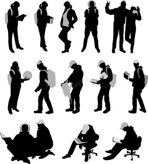 Silhouettes of students. Lots silhouettes of students. Vector illustration , #Ad, #Lots, #students, #Silhouettes, #illustration, #Vector #ad Student Silhouette, Foyer Art, Architecture Drawing Presentation, Architecture Presentation Board, Architecture Student, Architecture Presentation, Illustration Vector, Presentation Board, Architecture Drawing