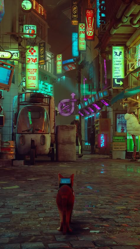 Screenshot taken in PS5 4K Resolution mode. Stray Wallpaper Cat, Stray Video Game Wallpaper, Stray Background Game, Stray Scenery, Stray Game Screenshots, Stray Video Game Aesthetic, Stray Cat Game Aesthetic, Stray Environment, Stray Game Scenery