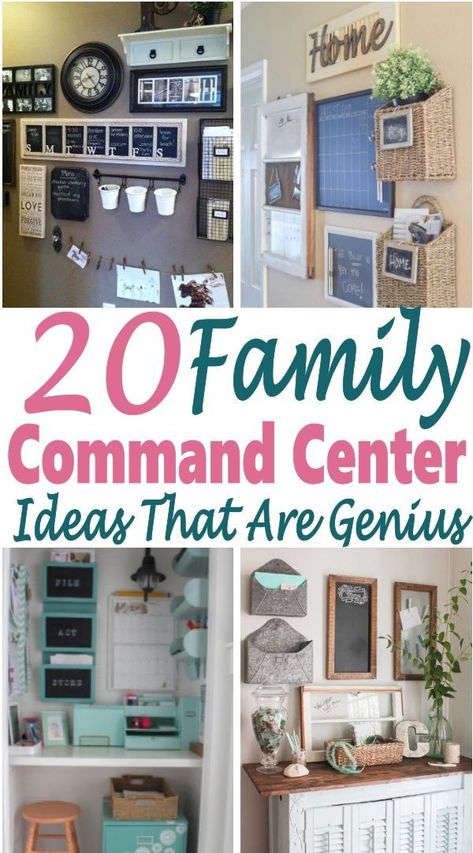 20 Family command center ideas Family Command Center Ideas, Command Center Ideas, Diy Command Center, Command Center Kitchen, Home Command Center, Command Centers, Wand Organizer, Family Command Center, Paper Clutter