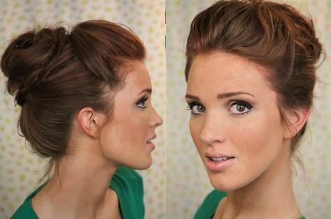 The Buffant Bun. Bouffant Bun, Freckled Fox, Work Hair, Fox Hair, Diy Wedding Hair, Peinados Recogidos, Bun Hair, Work Hairstyles, Good Hair Day