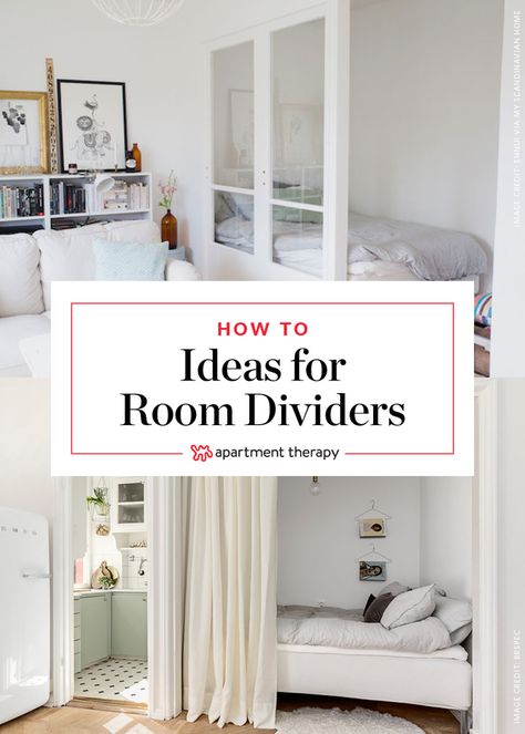 The challenge: Create a "bedroom" (well, at least a bed nook) in an open-layout studio apartment. Our solution: Choose visual dividers that separate the space, but that don't block sunlight or cut up the square footage of an already tiny home. Presto—your single room will suddenly feel like two (or more.) Here are 11 simple and smart ideas to inspire small-space dwellers: Bedroom Divider, Simple Bed Designs, Tiny Studio Apartments, Bed Nook, Open Floor House Plans, Diy Room Divider, Studio Apartment Layout, Single Room, Bedroom Studio