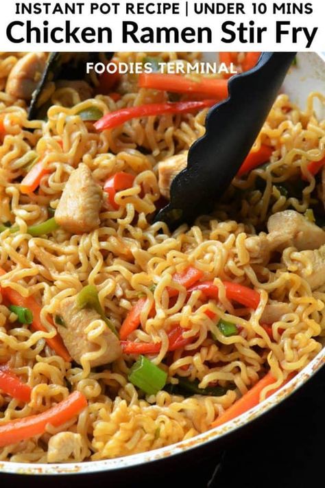 Instant Pot Ramen, Ramen Chicken, Ramen Stir Fry, Instant Pot Pasta Recipe, Chicken Ramen, Instant Pot Recipe, Best Instant Pot Recipe, Instant Pot Dinner Recipes, Easy Instant Pot Recipes