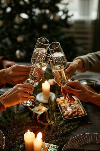 Christmas Food Photography, New Year's Drinks, Cheer Photography, Cheers Wine, New Years Dinner, Cheer Party, Xmas Dinner, Holiday Photoshoot, Christmas Shoot