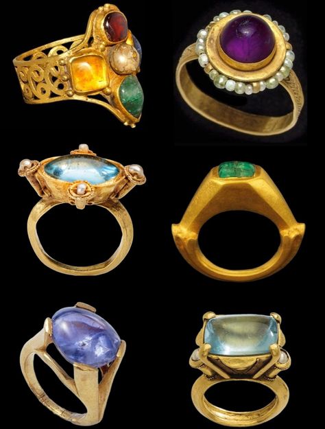 5 Gold Rings, Handmade Jewellery Ideas, Gold Treasure, Byzantine Rings, Byzantine Jewelry, Green Jewellery, The Byzantine Empire, Cool Objects, Eastern Roman