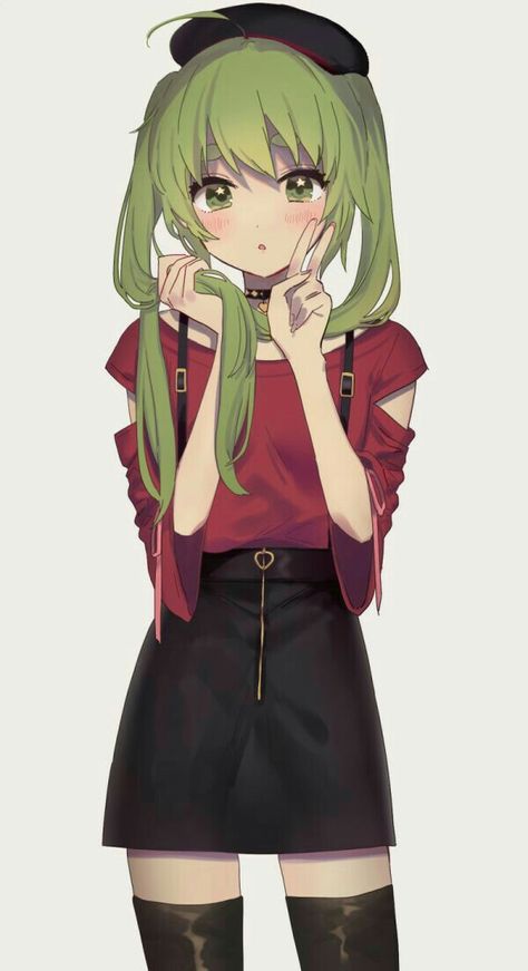 Anime Green Hair, Matcha Girl, Sweet Pictures, 캐릭터 드로잉, Anime Drawing, Anime People, Anime Hair, Anime Oc, Monster Hunter