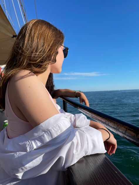 Person Leaning On Railing, Leaning On Railing, Boat Life, Railing