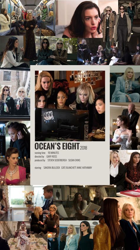 ocean’s eight 💎 #Oceanseight #movie #women #badass #aesthetic #collage Ocean 8 Aesthetic, Oceans 11 Aesthetic, Oceans 8 Wallpaper, Oceans 8 Aesthetic, Ocean 8 Movie, Ocean's Eight, Oceans Eight, Film Student, But Im A Cheerleader