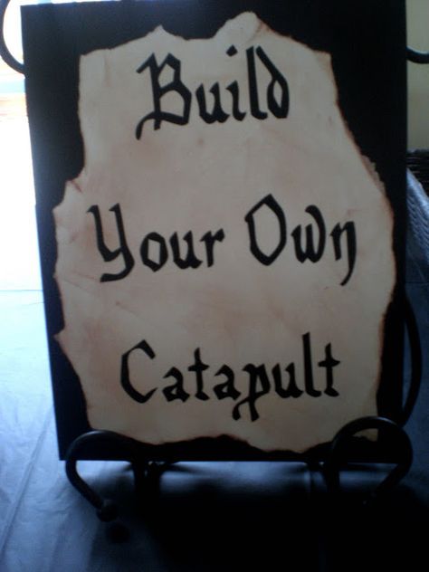 michelle paige: A Knights-In-Training Birthday Party! Love the build your own catapult idea Ninja Warrior Birthday Party, Ninja Birthday Party Ideas, Castle Birthday Party, Ninja Birthday Party, Knight Birthday Party, Viking Party, Gift Giving Ideas, Castle Party, Ninja Birthday Parties