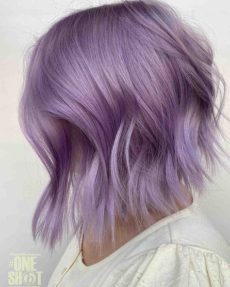 25 Prettiest Lilac Hair Color Ideas for All Women in 2022 Ash Purple Hair, Long Stacked Haircuts, Razored Layers, Lilac Hair Color, Pastel Purple Hair, Lavender Hair Colors, Light Purple Hair, Lilac Hair, Lavender Hair