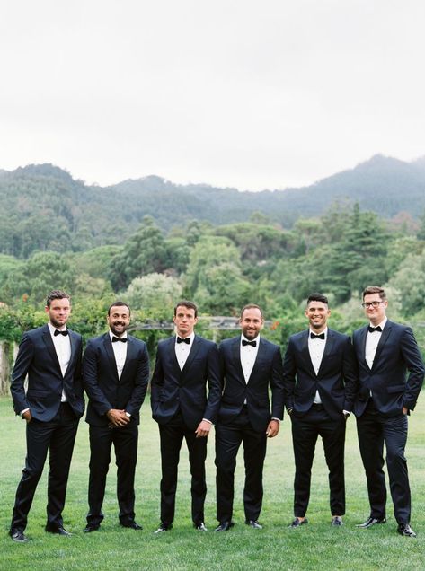 Groomsmen In Tuxedos, Black Tuxedo Wedding, Navy Groomsmen, Groomsmen Photo, Groomsmen Tuxedos, Groom And Groomsmen Suits, Erich Mcvey, Welcome Dinner, Wedding Tux